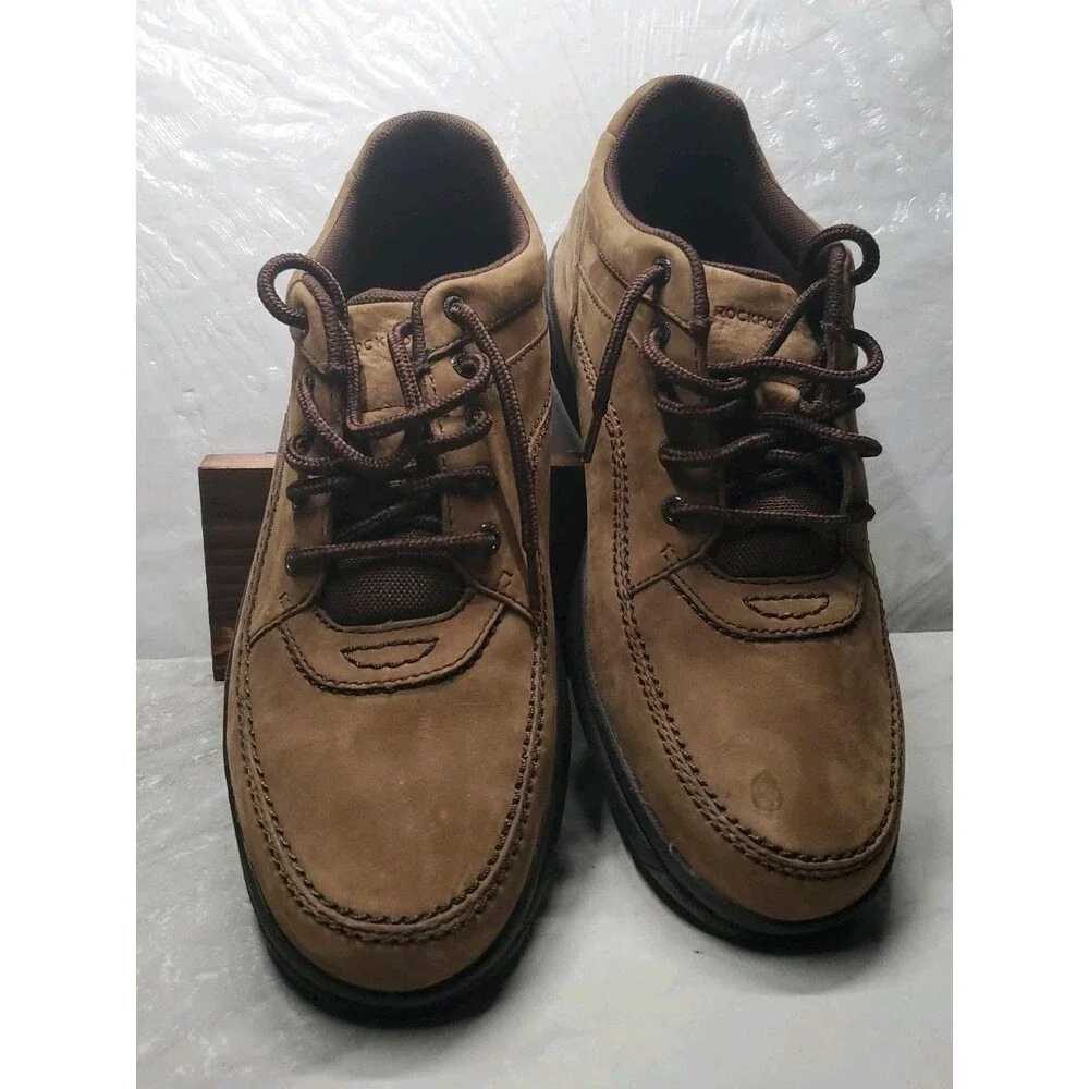 Rockport World Tour Men's 13 Classic Nubuck Leather Lace Up Casual Walking Shoe